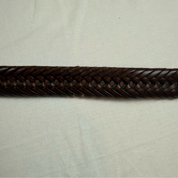 Men's Brown Braided Leather Belt size 38 - Picture 3 of 7